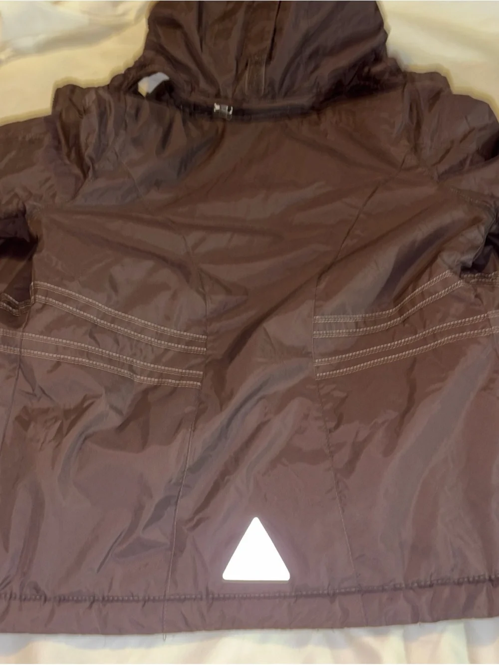 L.L. Bean Girls Medium 5-6 Brown parka W/removable Hood Zip-Up Jacket